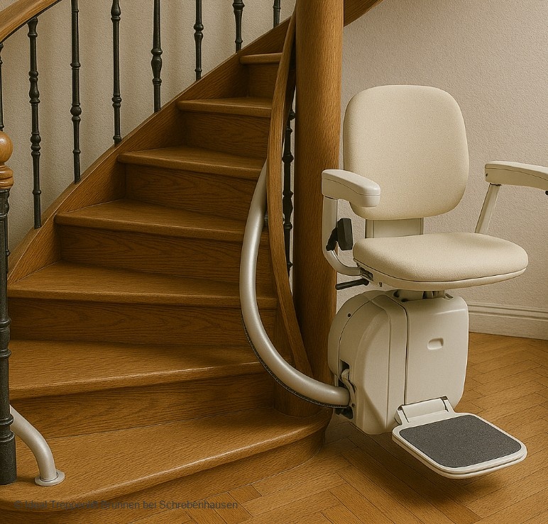 Sitzlift Wendeltreppe Brunnen bei Schrobenhausen