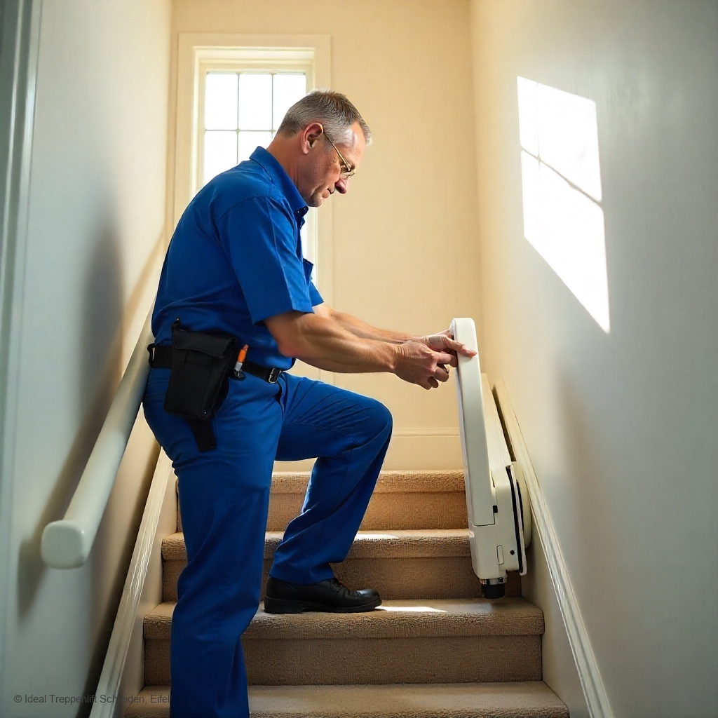 Montage des Liftes in Schleiden, Eifel